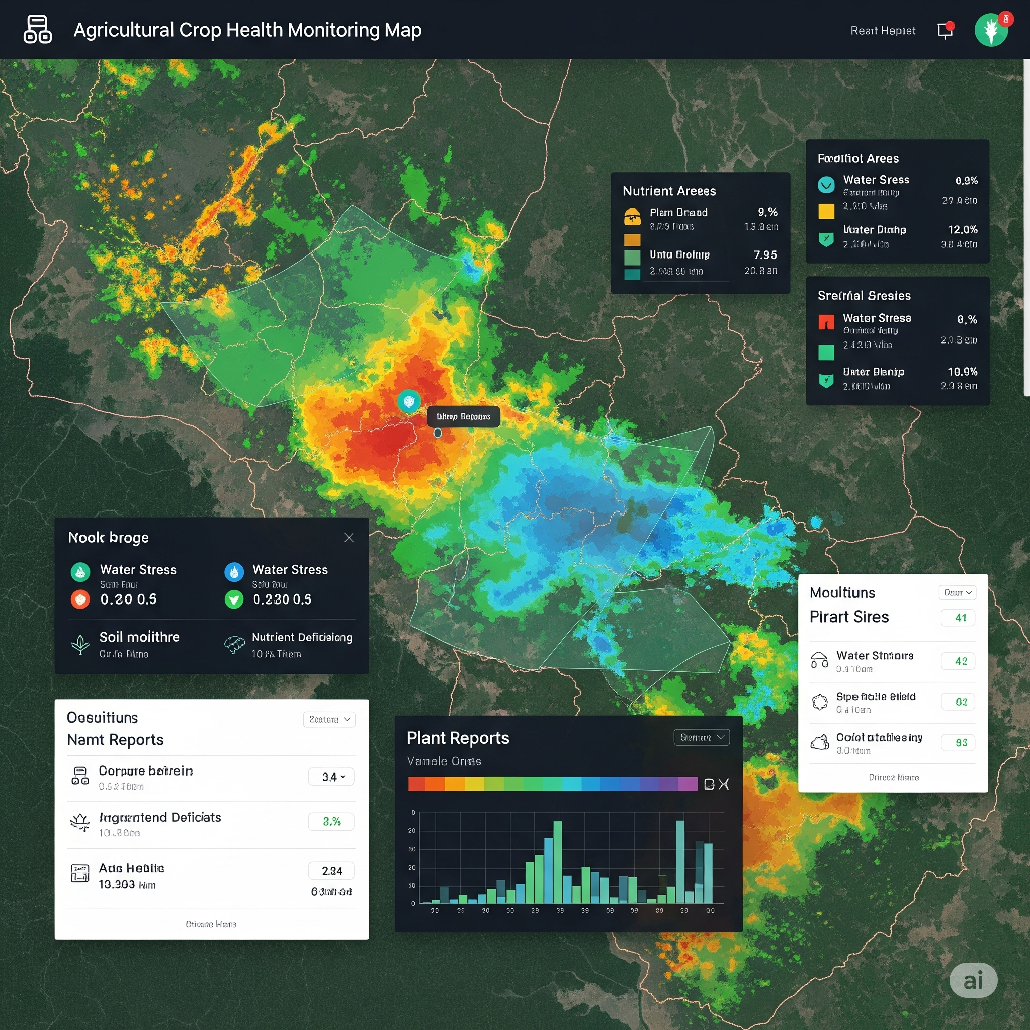 Agricultural Crop Health Monitoring Map
